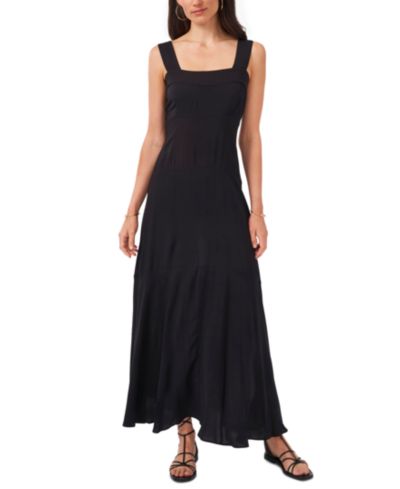 Vince Camuto Женское макси-платье из шали с квадратным вырезом и smocked-спиной, без рукавов