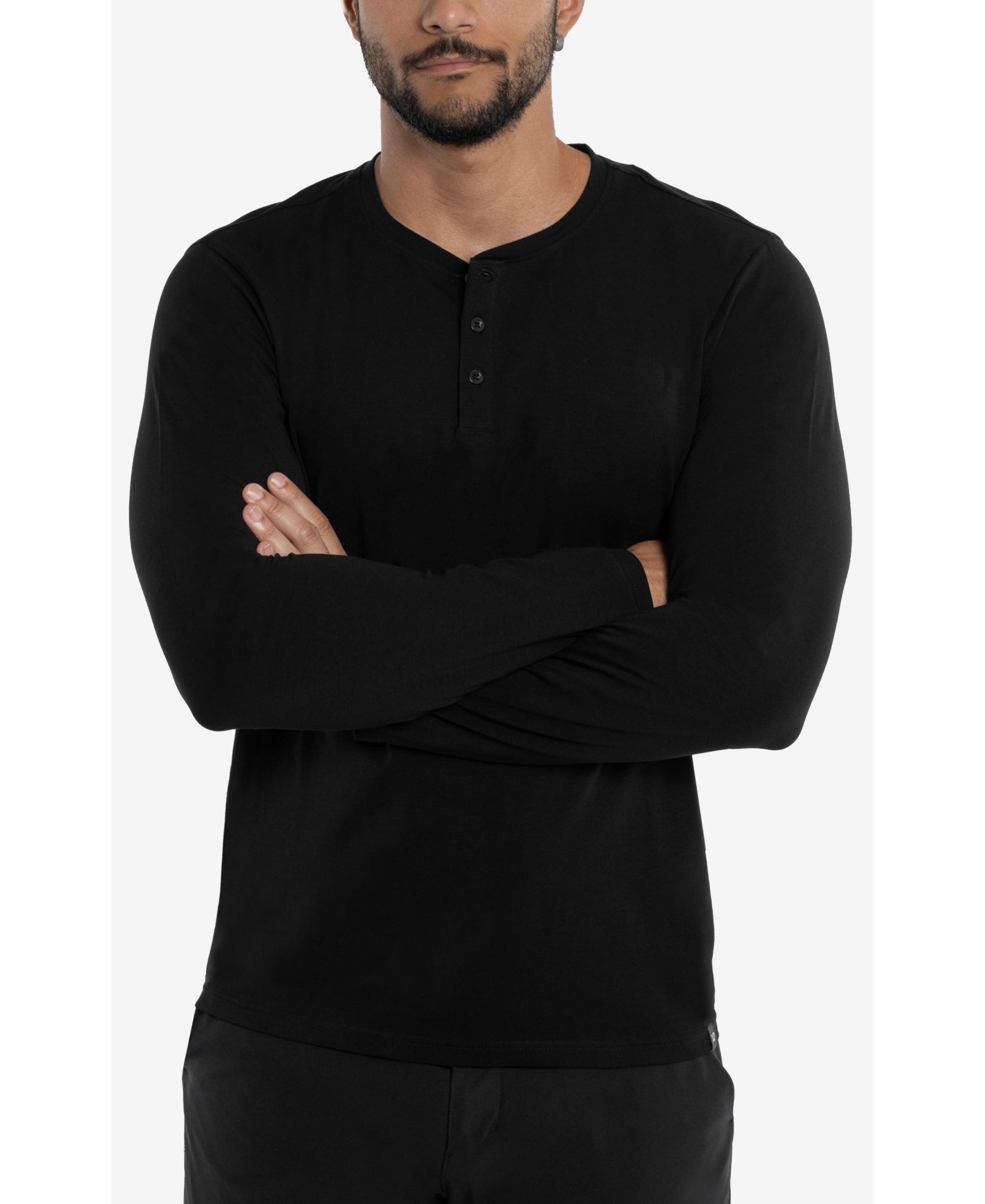 X RAY Men's XRAY Long Sleeve Henley T-Shirt