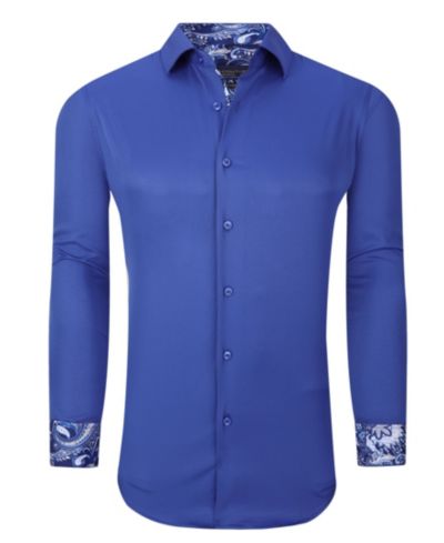 Мужской Solid Slim Fit Wrinkle Free Stretch Dress Shirt