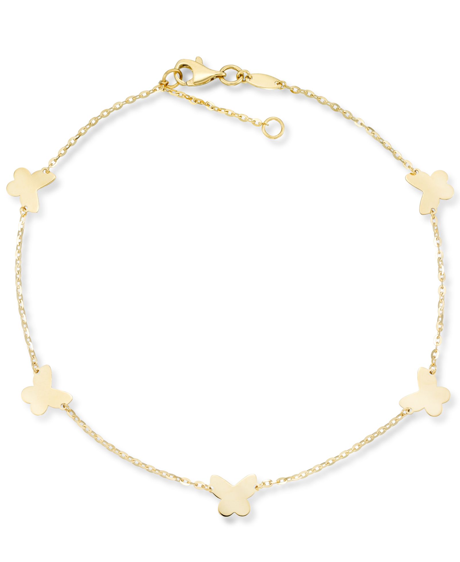 Браслет-анклет Polished Butterfly в 10k Gold