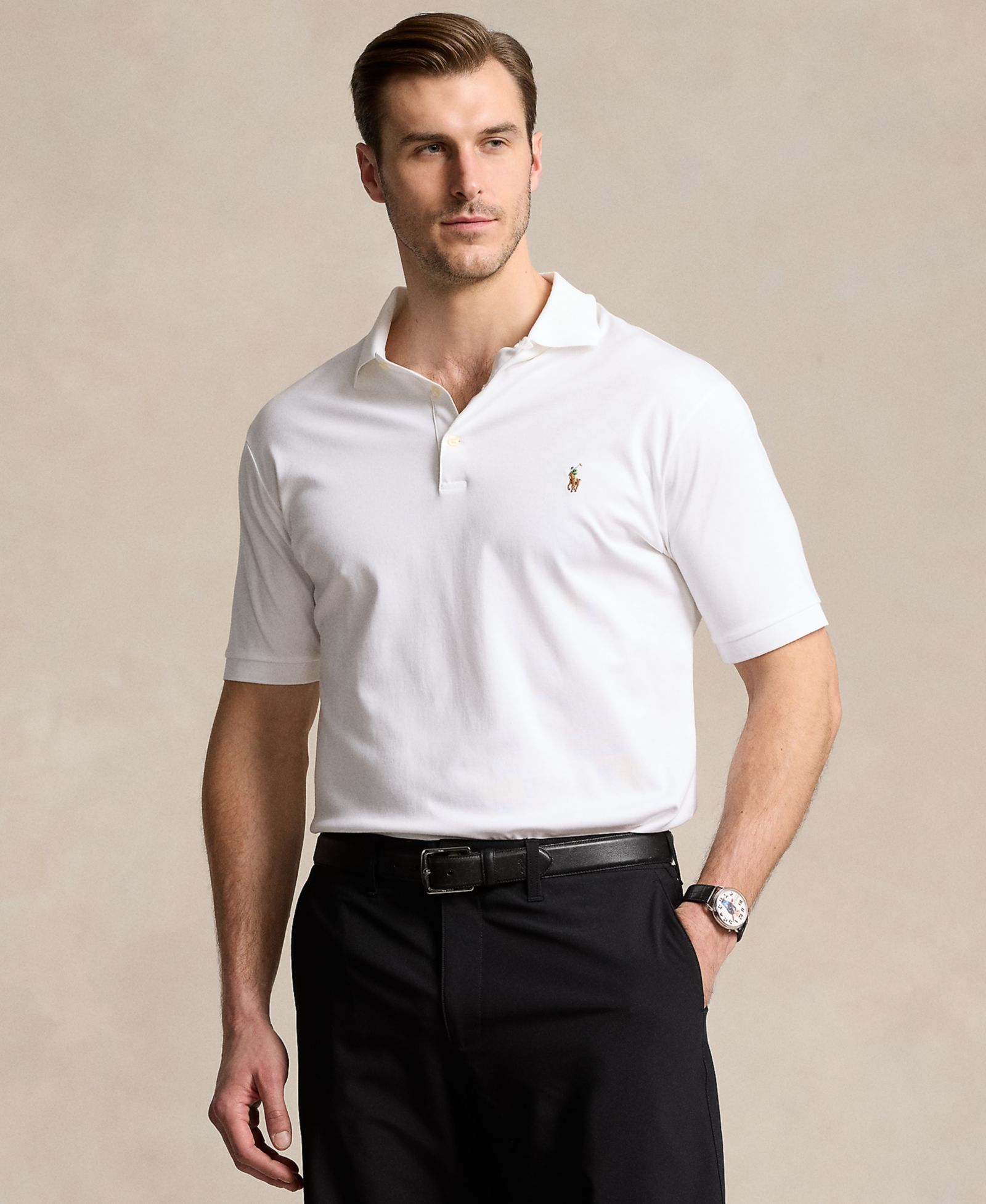 Polo Ralph Lauren Men's Big & Tall Solid Polo Shirt