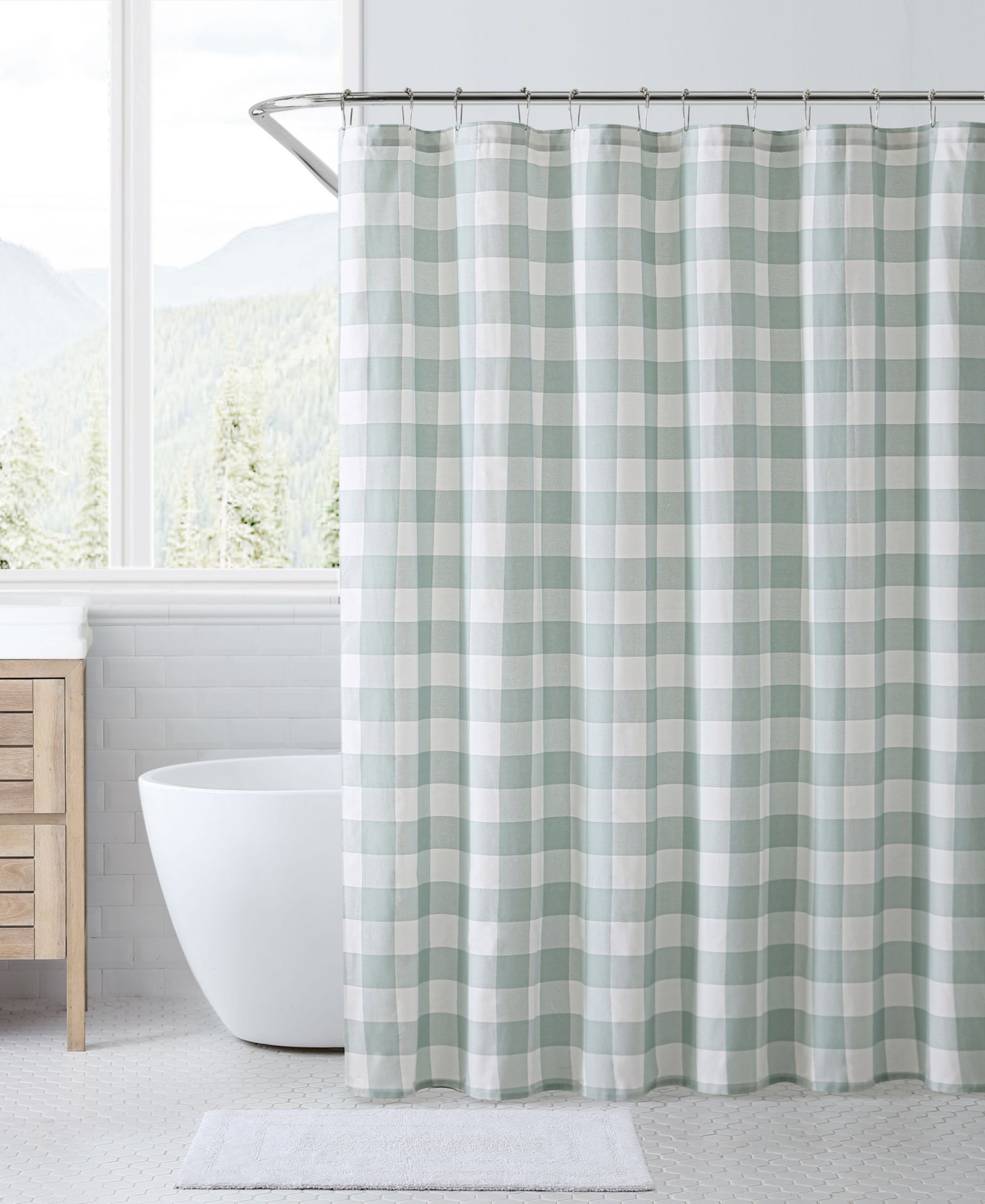 Хлопковая штора для душа Eddie Bauer Cabin Plaid, 72" x 72"