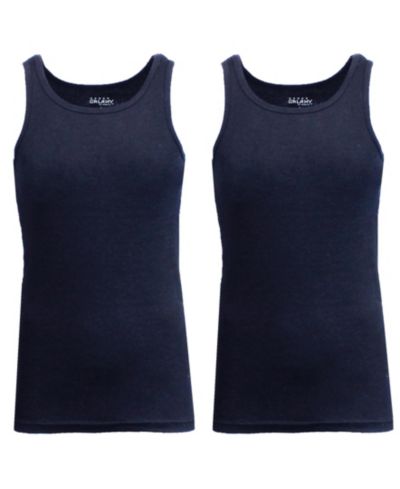 Galaxy By Harvic Men's Famous Heavyweight Ribbed Tank Top, Pack of 2