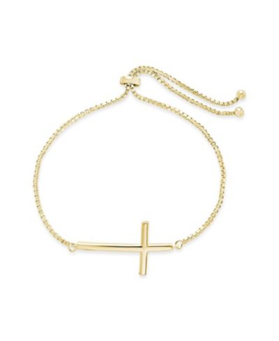 Women's Polished Cross Bolo Bracelet