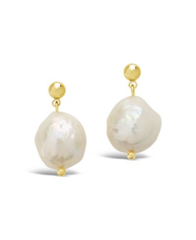 Женские серьги-гвоздики Sterling Forever Large Baroque Pearl Drop