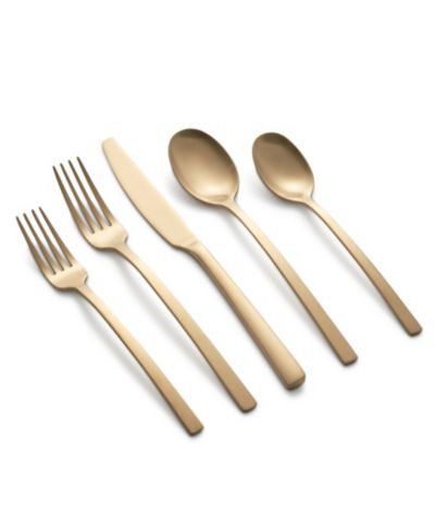 Cambridge Silversmiths Beacon Gold Satin 20-Piece Flatware Set, Service for 4