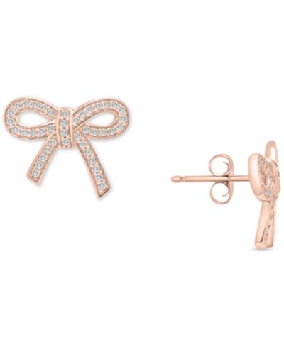 Wrapped™ серьги Diamond Bow (1/4 ct. t.w.) в золоте 14k Gold, Rose Gold или White Gold