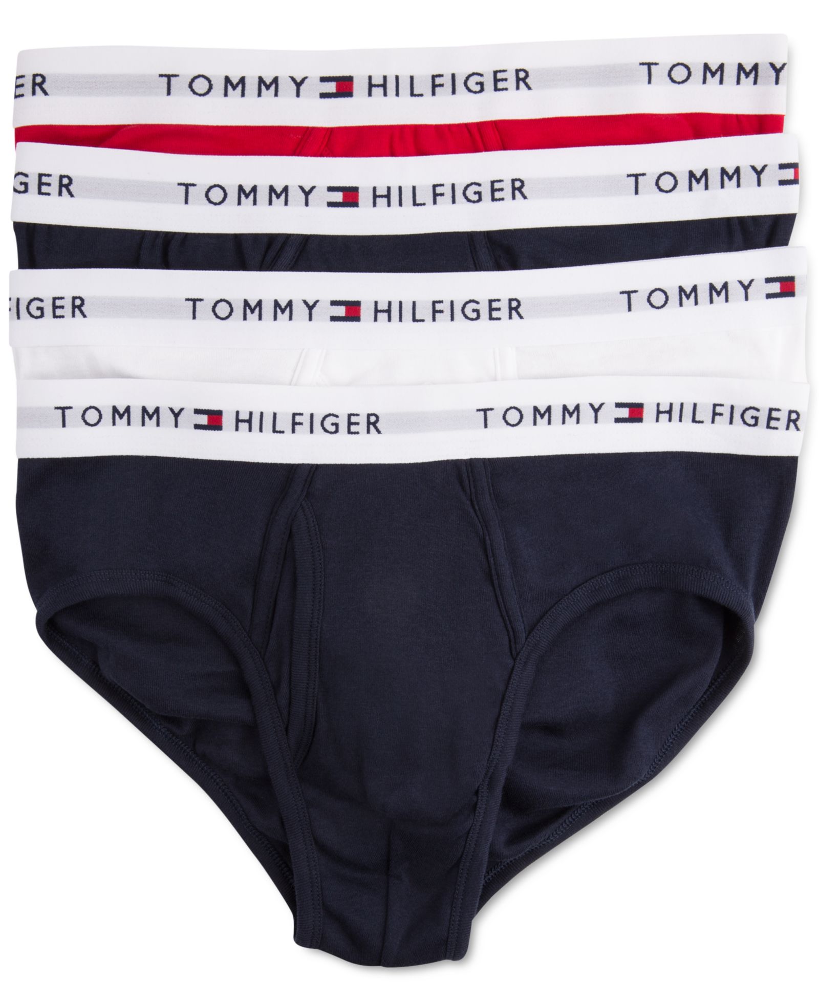 Tommy Hilfiger Men's 4-Pack Classic Cotton Moisture-Wicking Briefs Underwear