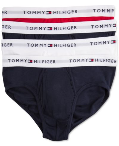 Мужской комплект из 4 пар классических хлопковых трусов Tommy Hilfiger с влагоотводящим эффектом