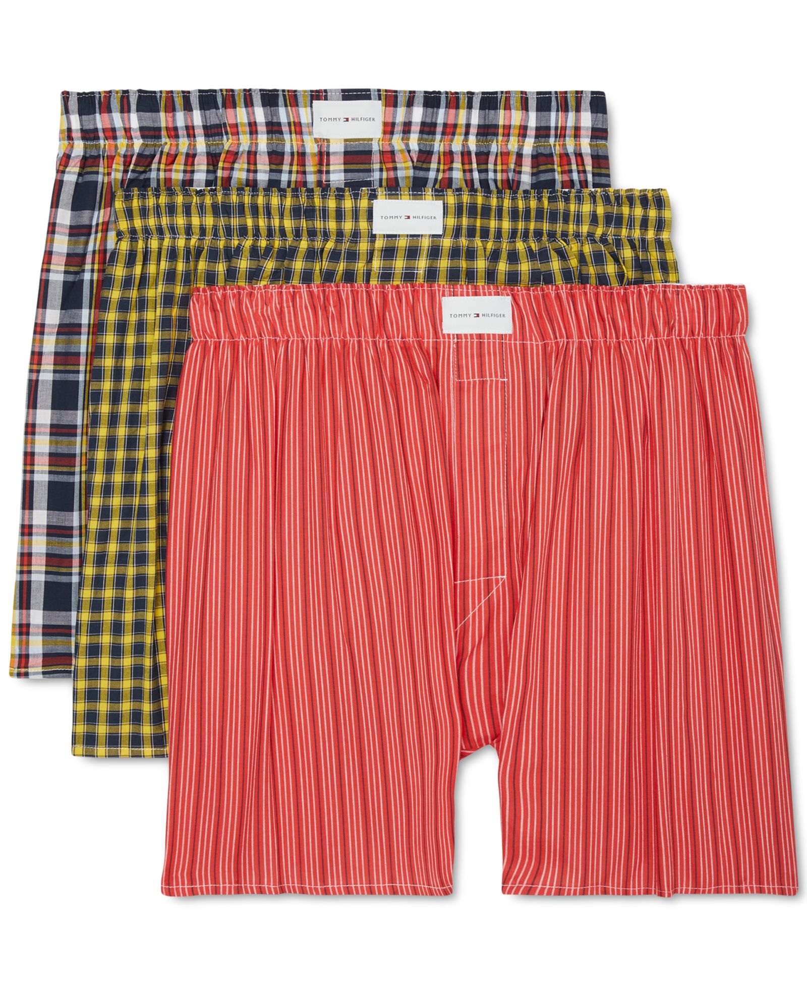 Tommy Hilfiger Men's 3-Pack Classic Printed Cotton Poplin Boxers Underwear