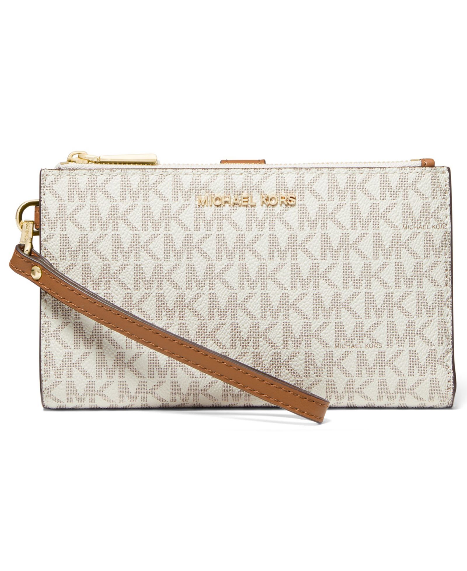 Michael Michael Kors Logo Jet Set Double-Zip Wristlet