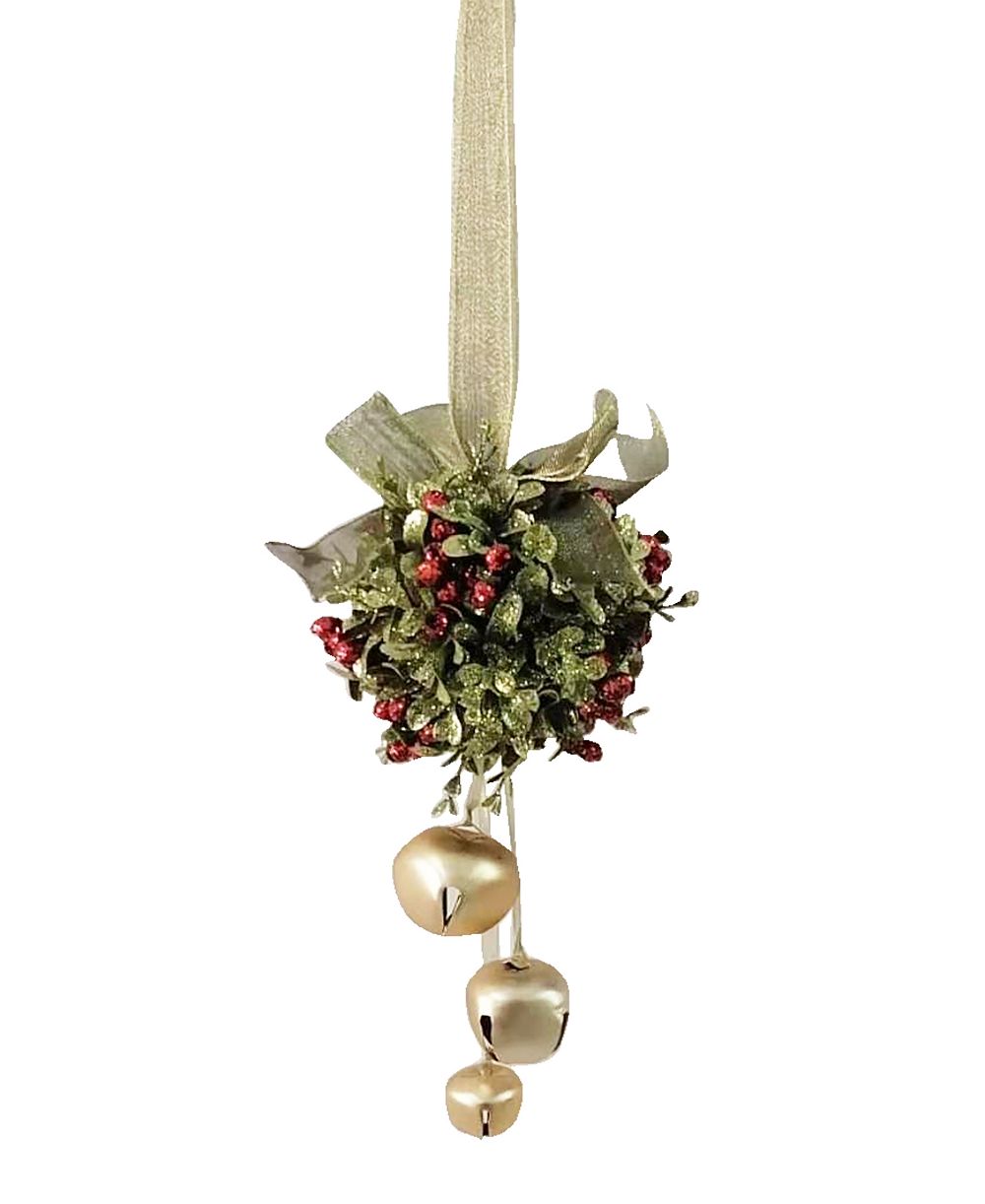 Декор на дверь Ganz Kissing Krystals 5" Jingle Bell Door Decor Kiss Ball