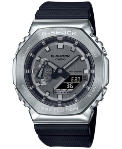 Часы G-Shock Black & Silver-Tone Strap 45.2mm