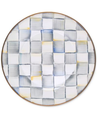 Тарелка Mackenzie-Childs Sterling Check Dinner Plate