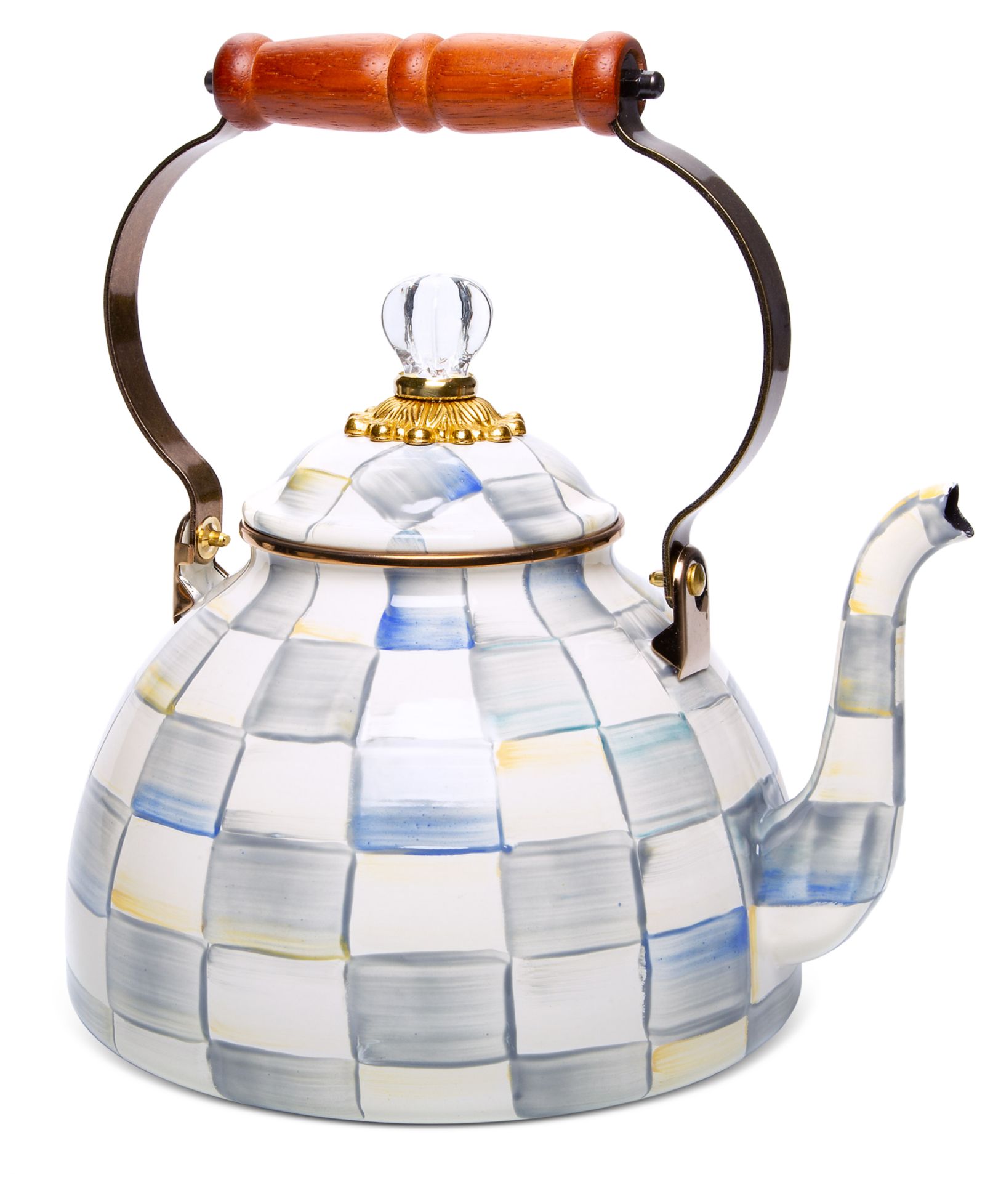 Чайник Mackenzie-Childs Sterling Check, 3-Qt.