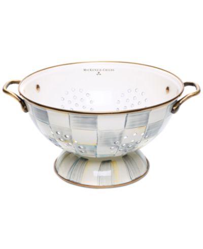 Mackenzie-Childs Sterling Check Large Colander