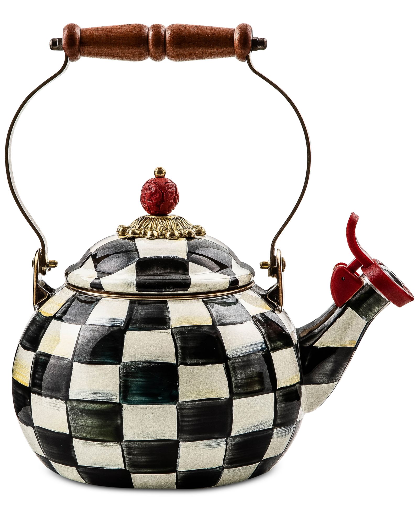 Mackenzie-Childs Courtly Check 2-Qt. Whistling Tea Kettle