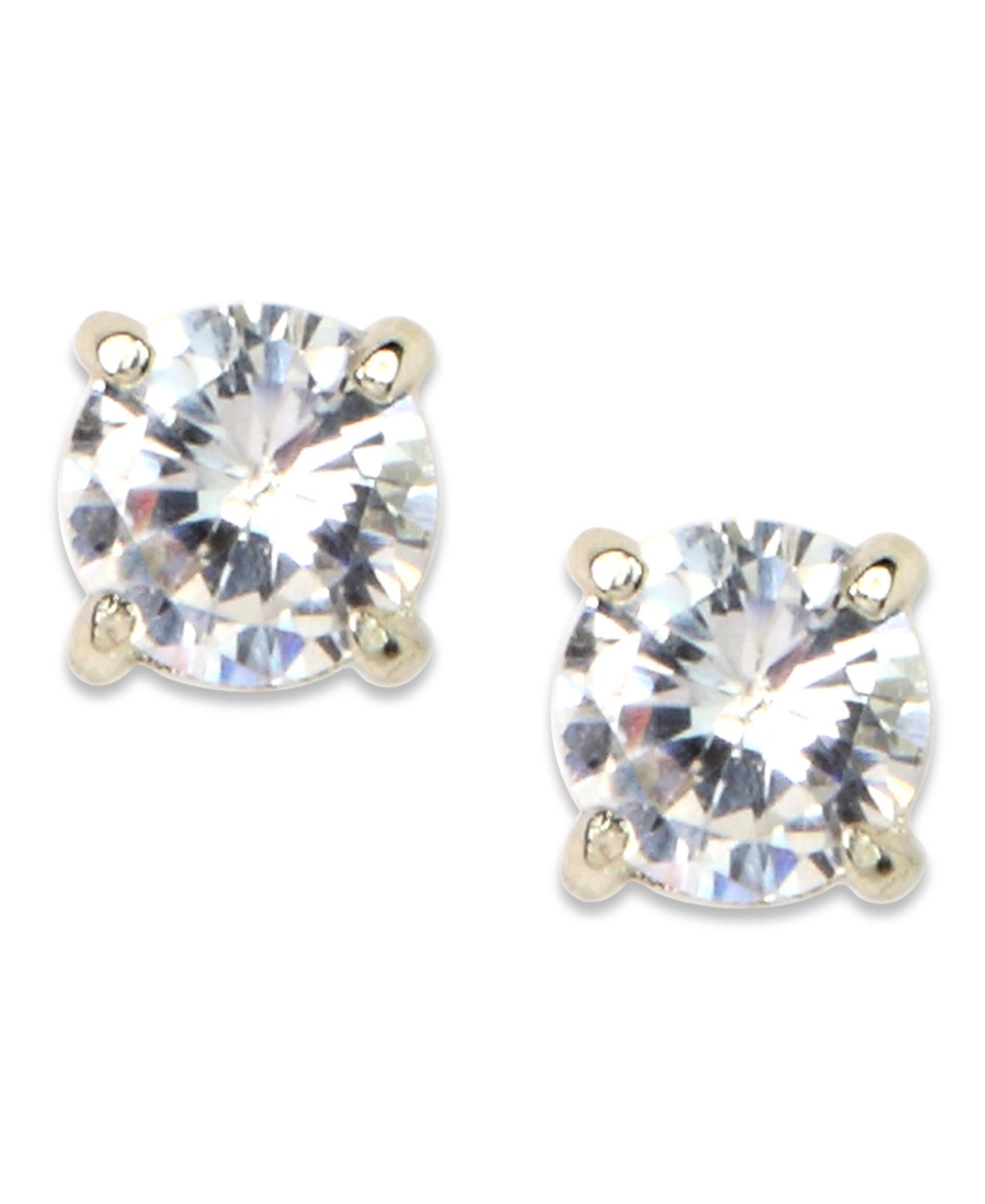 ANNE KLEIN 8MM CRYSTAL STUD EARRINGS