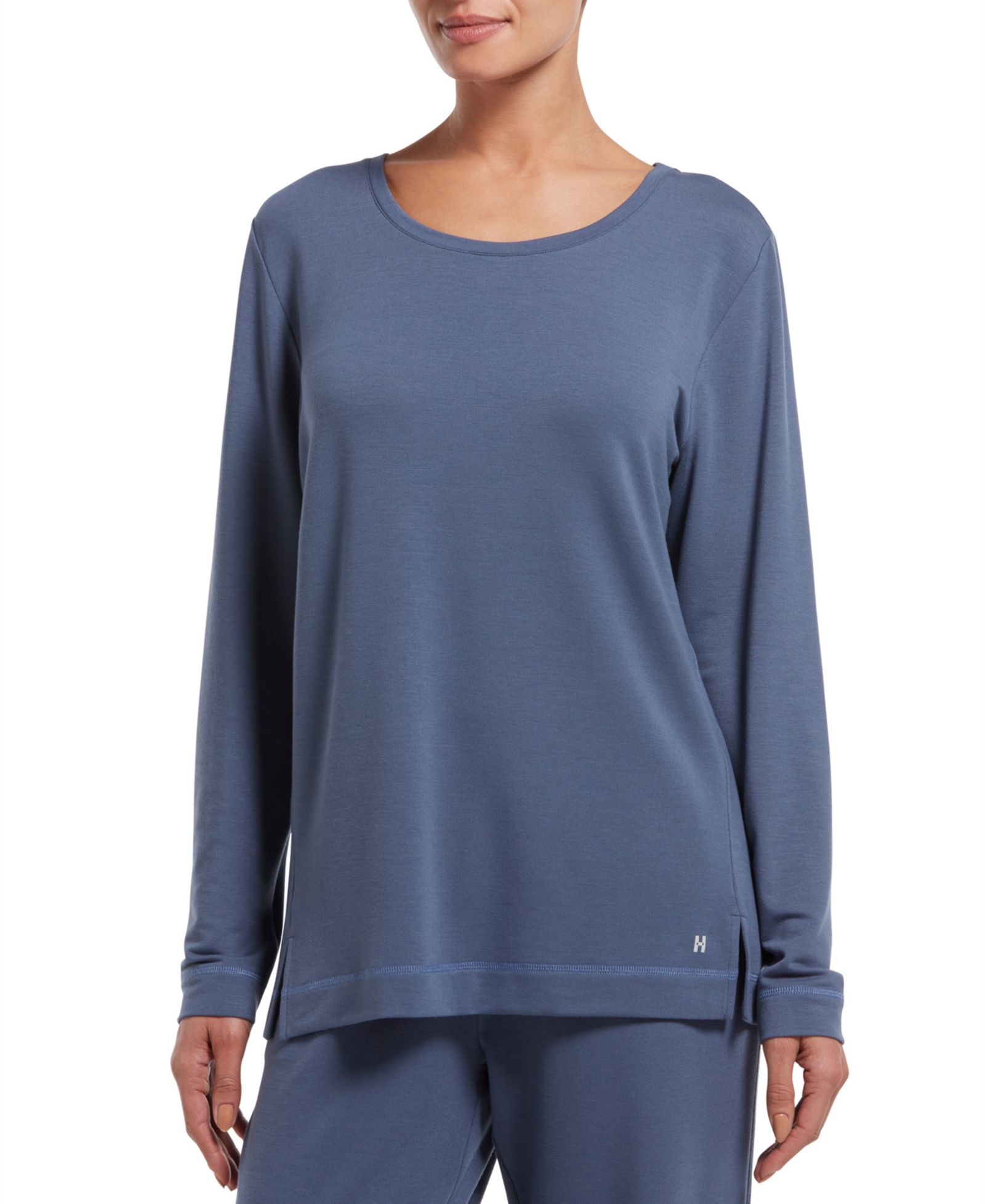 HUE® Solid Long Sleeve Lounge T-Shirt