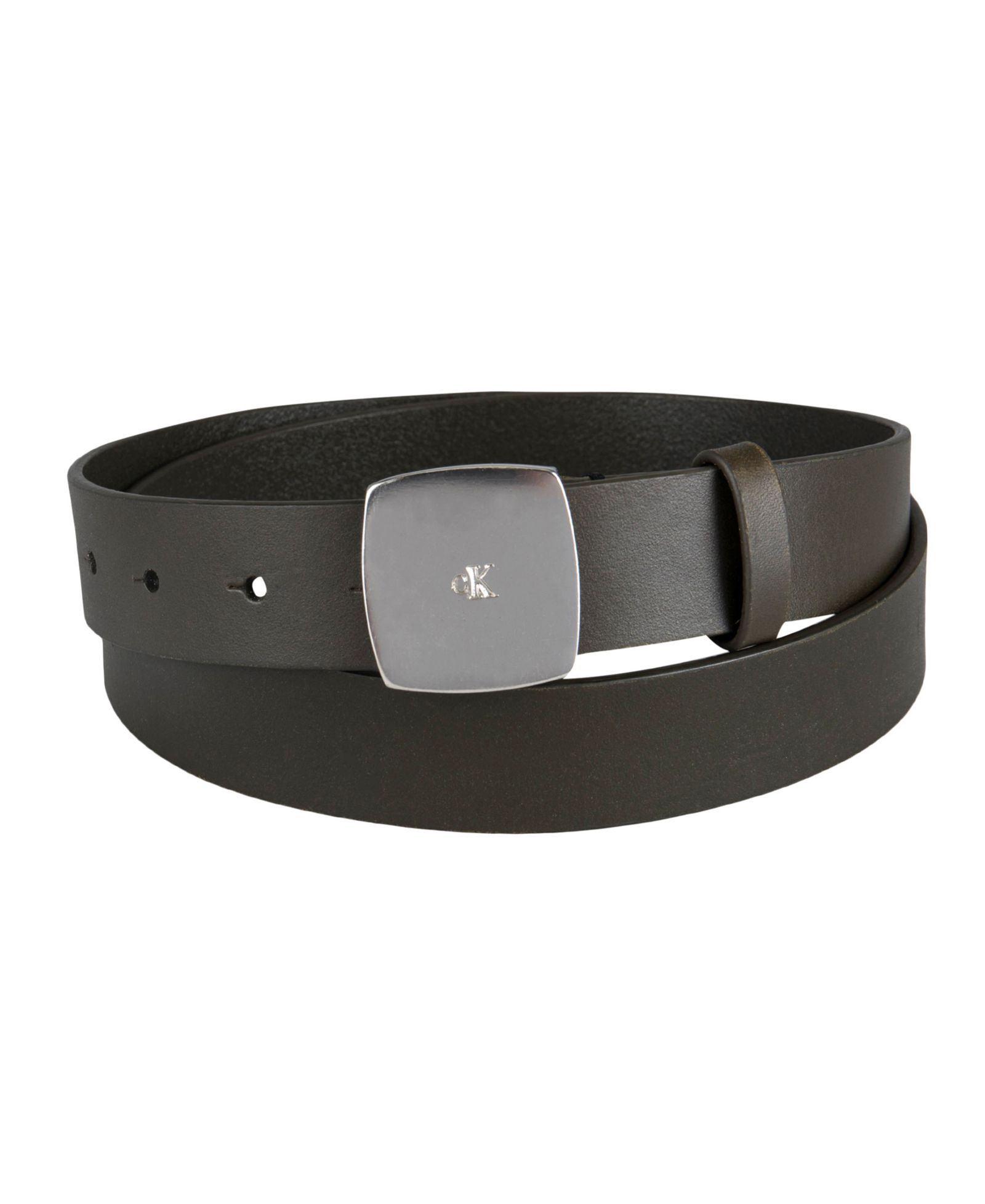 Calvin Klein Women's Micro CK Logo Leather Pant Belt