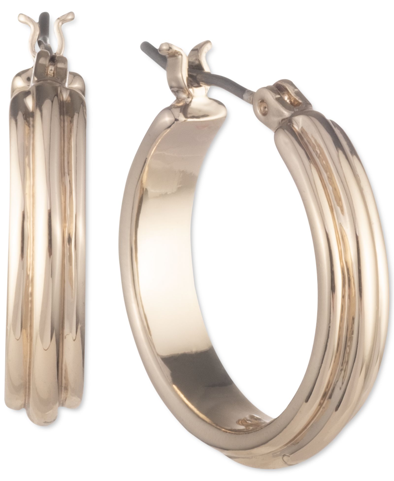 Серьги-кольца Lauren Ralph Lauren Gold-Tone Textured 0.8"