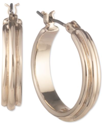 Серьги-кольца Lauren Ralph Lauren Gold-Tone Textured 0.8"