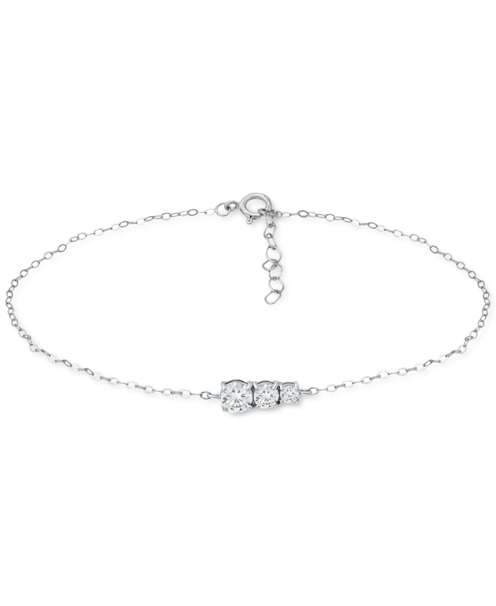 Giani Bernini Браслет на лодыжку с кубическим цирконием, Sterling Silver