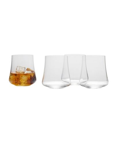 Mikasa Aline Stemless Wine Double Old Fashioned Glasses, Set of 4
