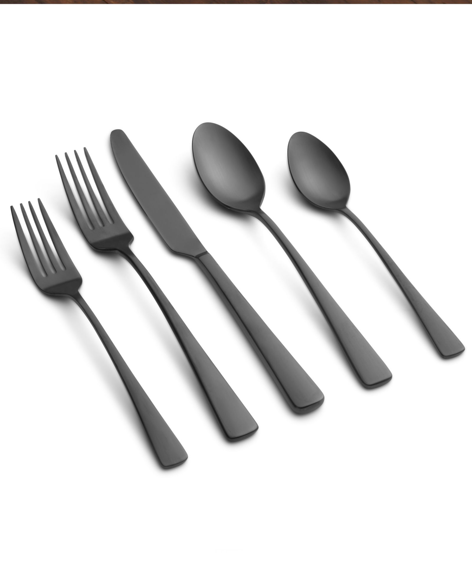 Cambridge Silversmiths Cerys черный сатин набор столовых приборов 20 предметов, на 4 персоны