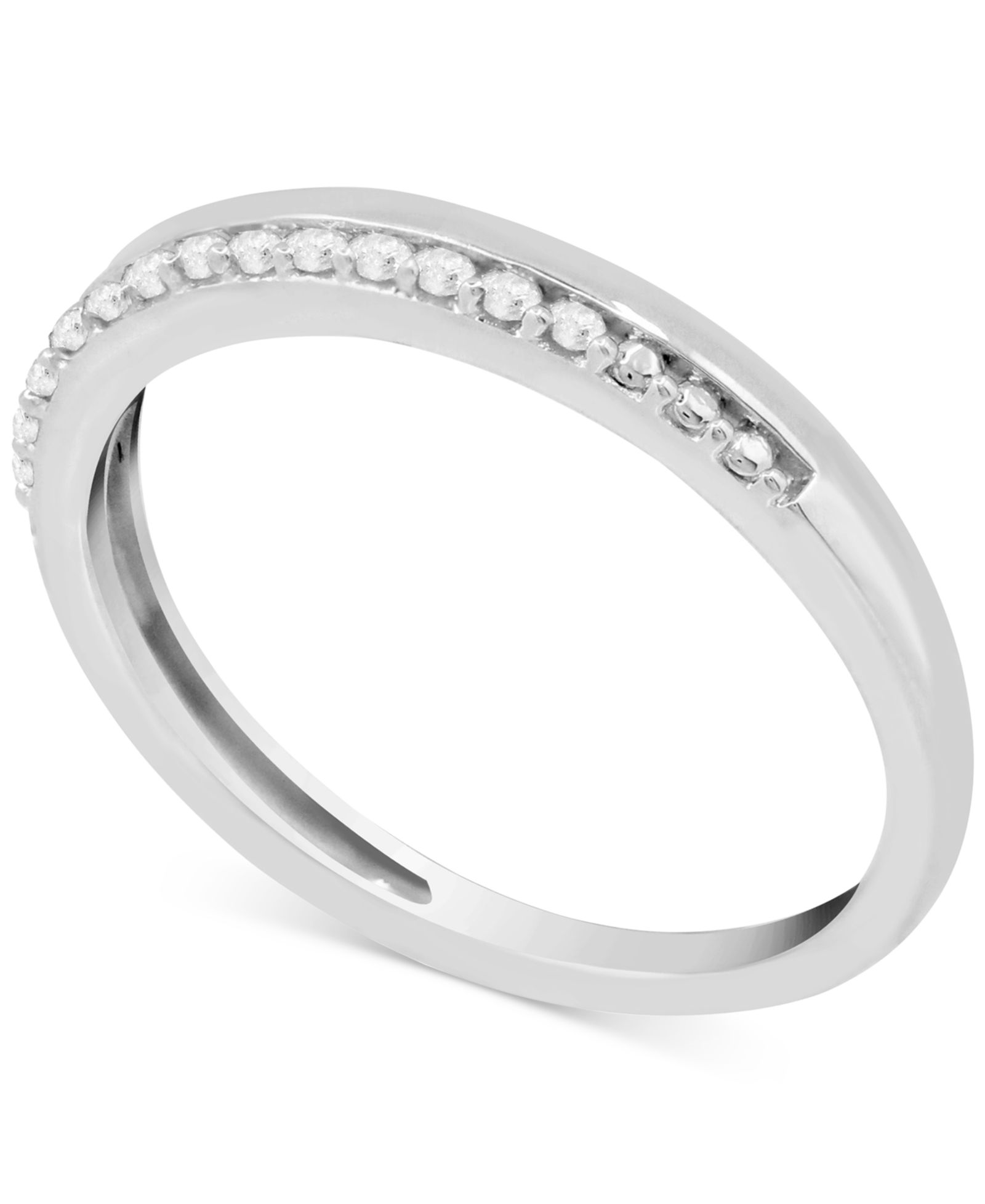 Кольцо Diamond Stacking Band, Sterling Silver
