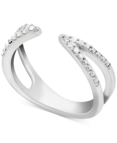Кольцо с бриллиантами (1/10 ct. t.w.) из стерлингового серебра