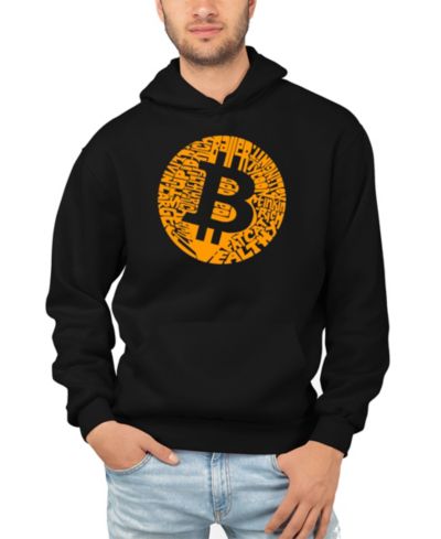 Мужской худи LA Pop Art Bitcoin Word Art