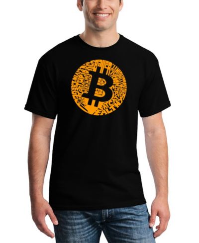 Мужская футболка LA Pop Art Bitcoin Word Art