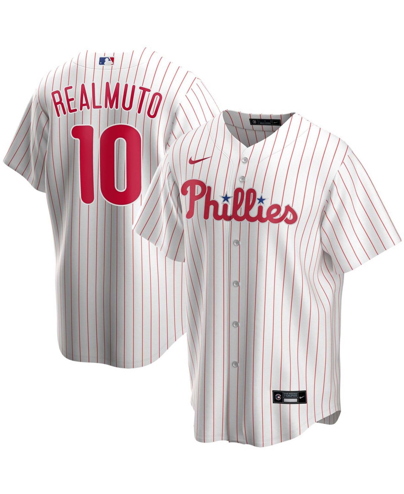 Мужская джерси Nike JT Realmuto White Philadelphia Phillies Home Replica Player Name