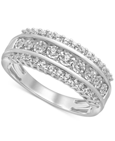 Помолвочное кольцо (1/2 ct. t.w.) из белого золота 14k