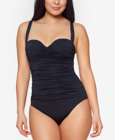 Bleu by Rod Beattie Женский слитный купальник Kore Shirred Bandeau