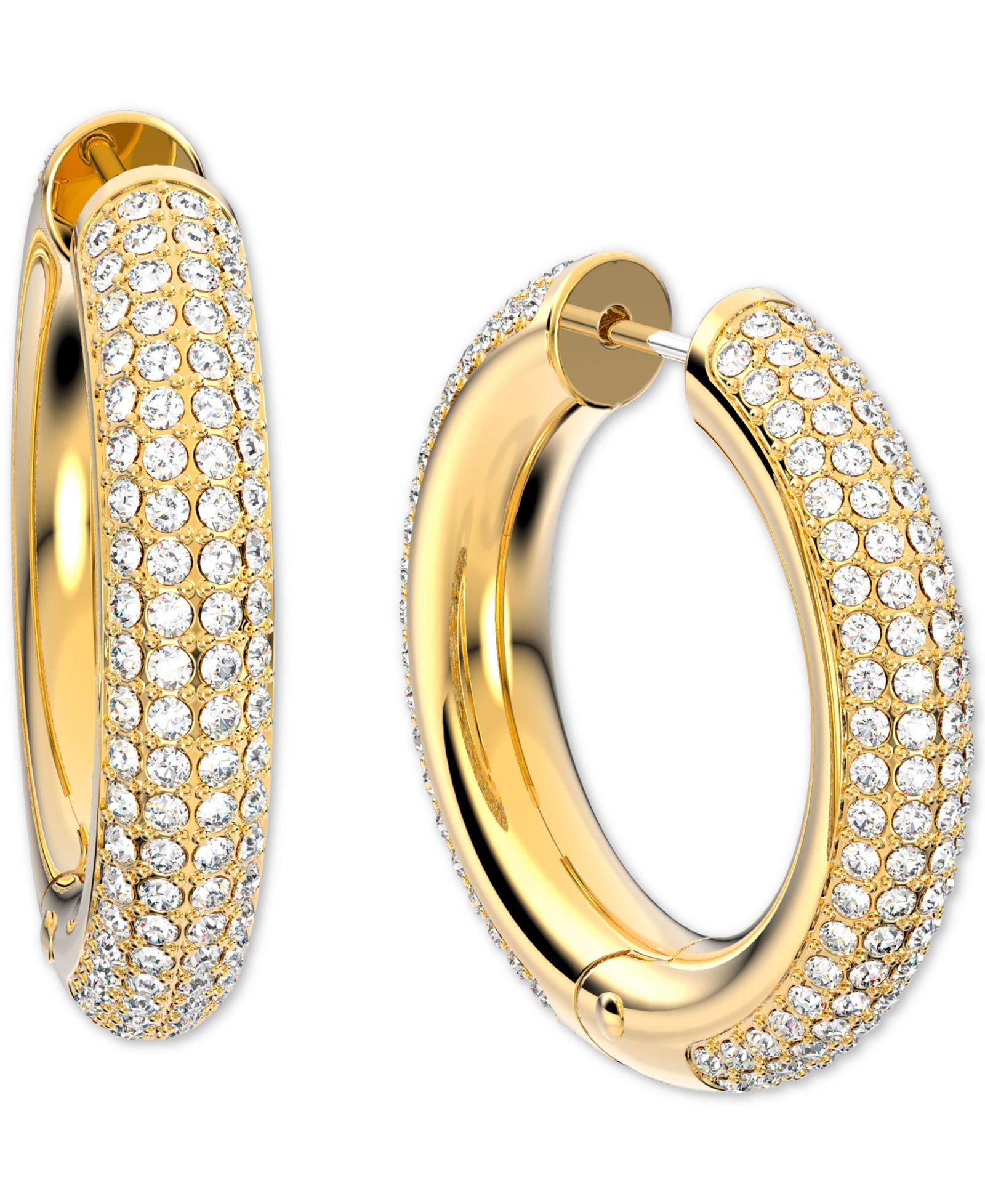 Серьги-кольца Swarovski Gold-Tone Pavé