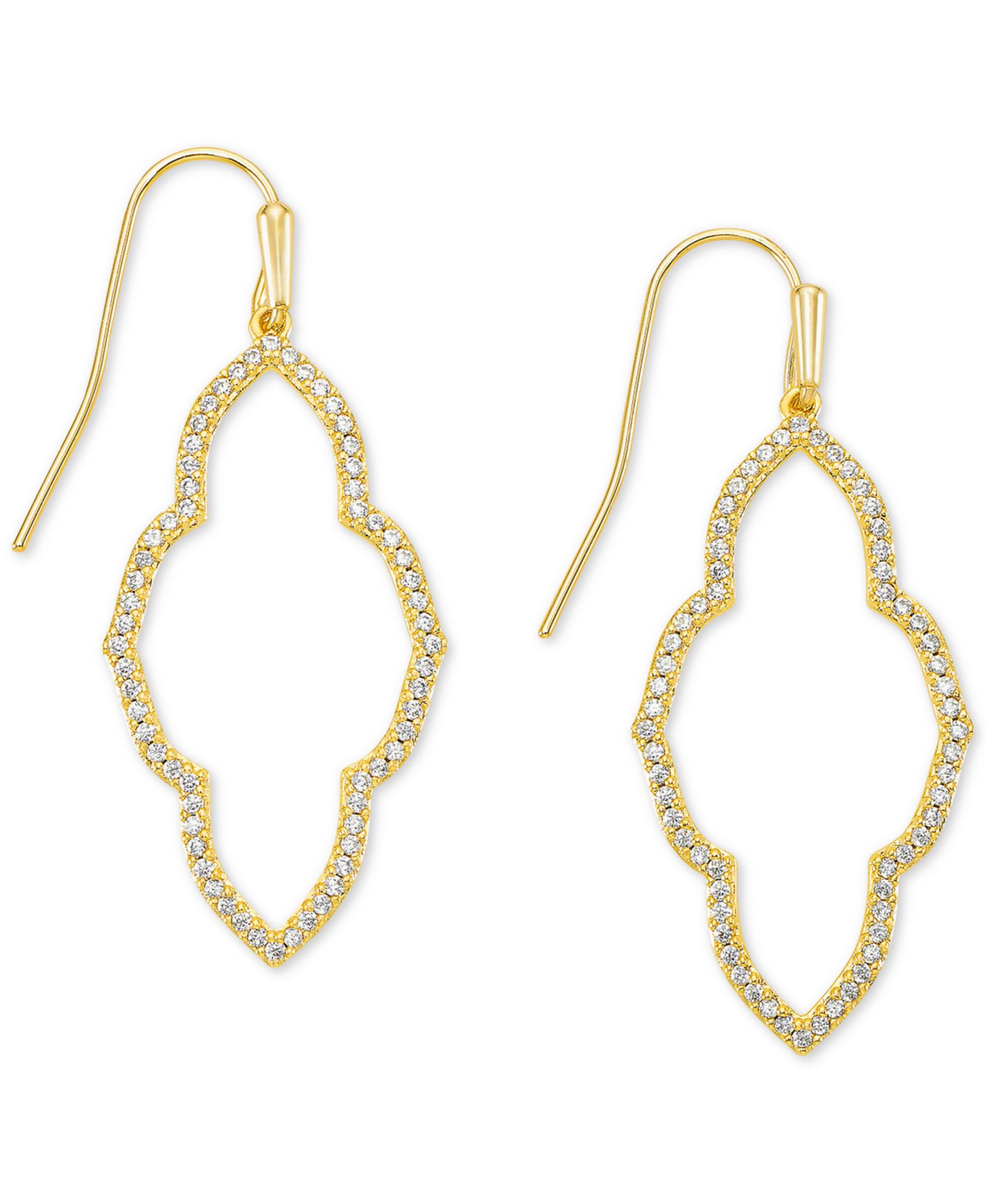 Kendra Scott Серьги-подвески Cubic Zirconia Small Open Frame