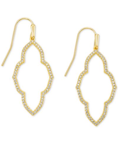 Kendra Scott Cubic Zirconia Small Open Frame Drop Earrings
