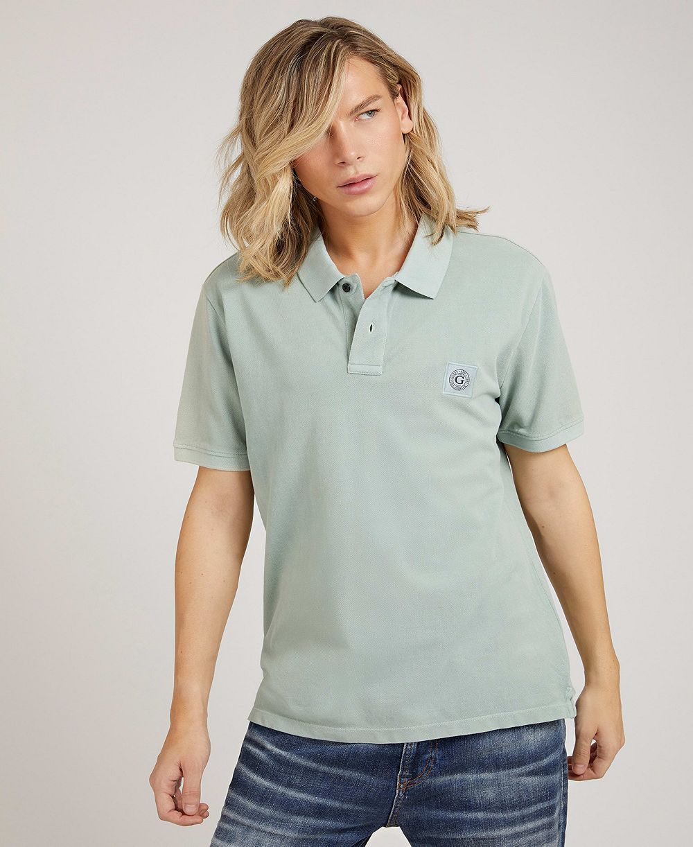 Men's Washed Polo Shirt