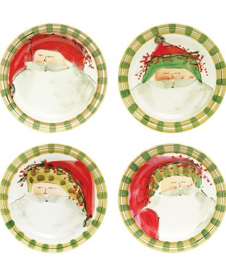 VIETRI Assorted круглые тарелки для салата, набор 4 шт