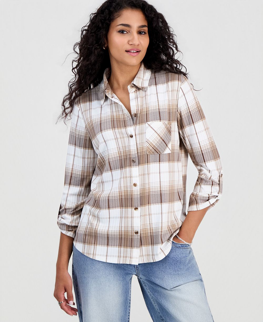 Just Polly Детский Plaid Knit Shirt