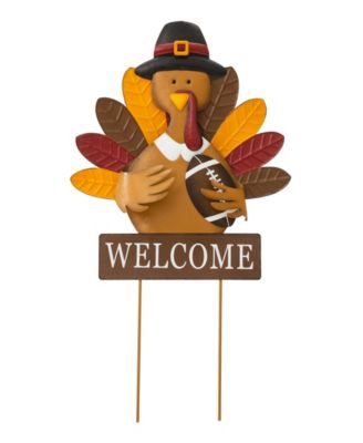 Glitzhome декор для праздника Thanksgiving Turkey Yard Stake или Hanging Wall Decor, 30''