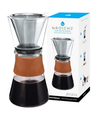 Кофеварка GROSCHE Amsterdam Pour Over со стальным фильтром, 28.7 fl oz