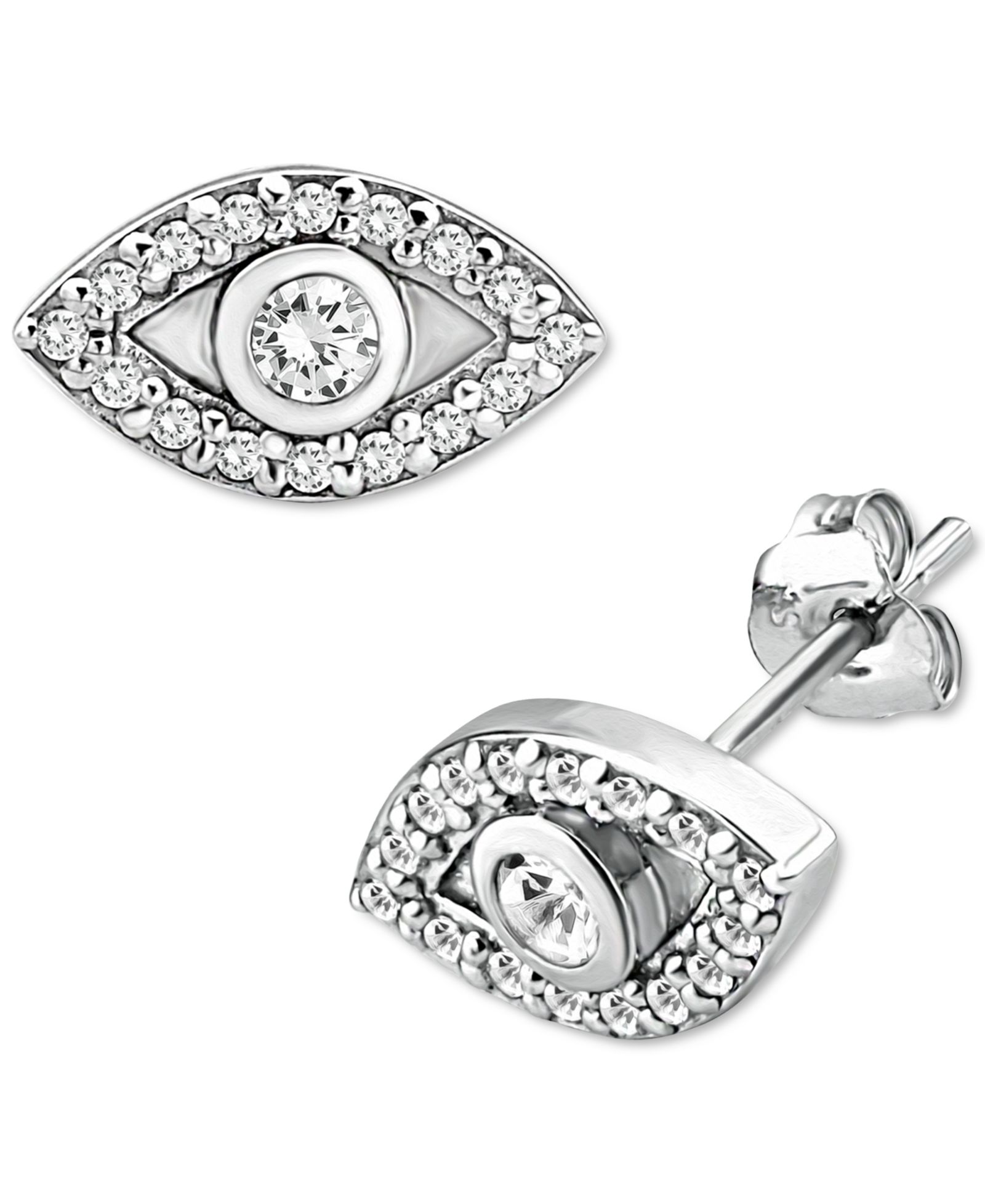 Серьги-гвоздики Giani Bernini Cubic Zirconia Evil Eye из стерлингового серебра