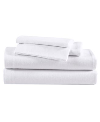 Eddie Bauer Solid 100% Cotton Flannel 4-Piece Sheet Set, Full