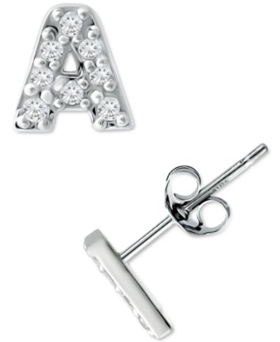 Серьги-гвоздики Giani Bernini Cubic Zirconia Initial