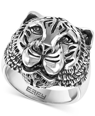 Мужское кольцо EFFY® Tiger в стерлинговом серебре