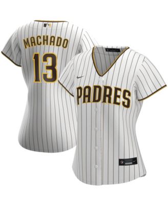Женская джерси Nike Manny Machado White and Brown San Diego Padres Home Replica Player