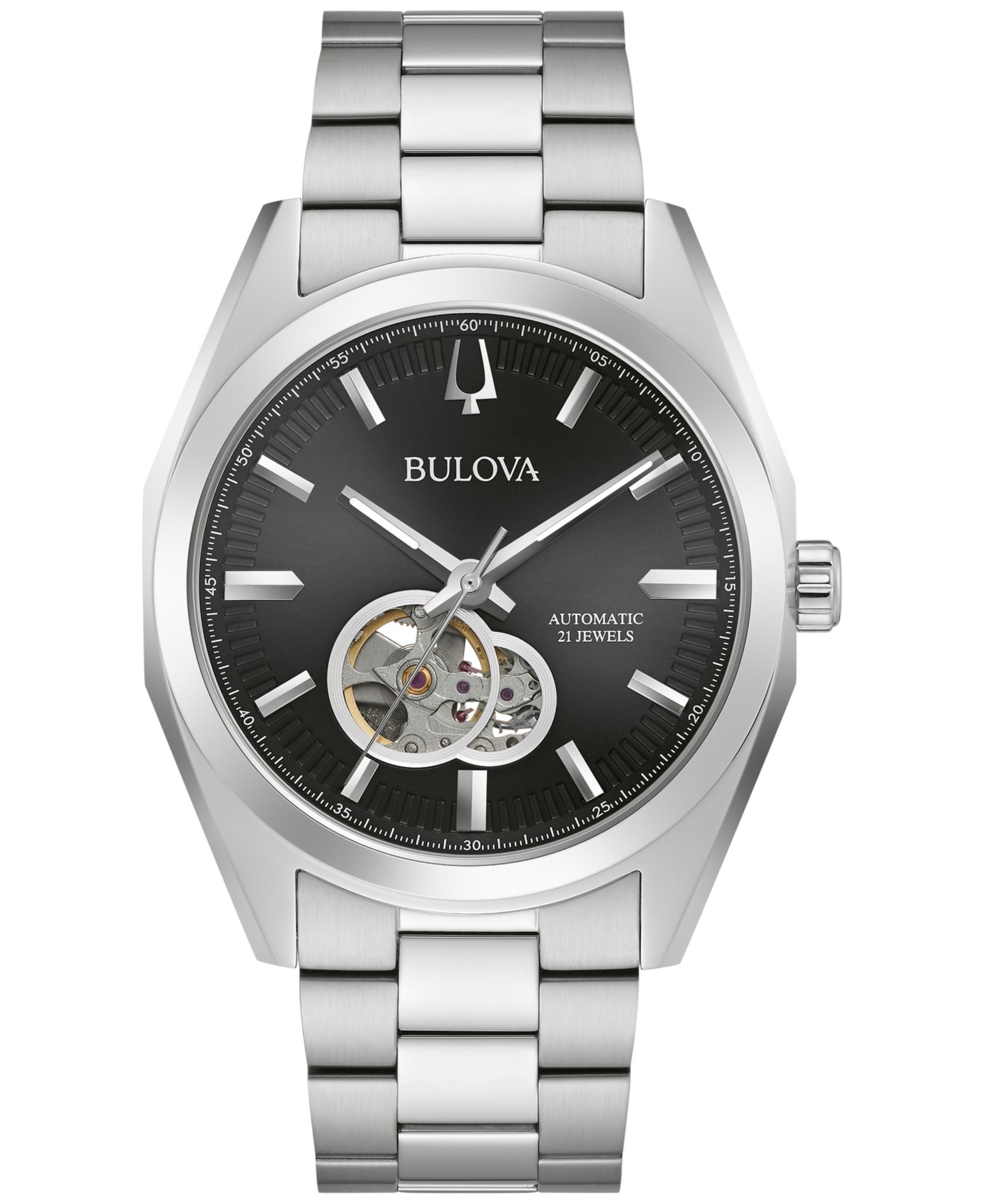 Bulova Men's Automatic Surveyor Stainless Steel Bracelet Watch 42mm